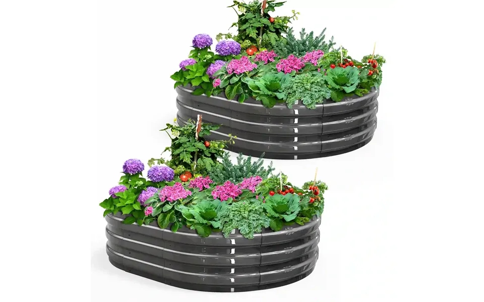 4x3x1ft Screwless Raised Garden Bed 2pcs - 4x3x1ft 2pcs