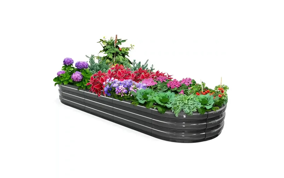 8x3x1ft Screwless Raised Garden Bed - 8x3x1ft