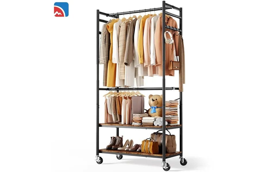 Maxlead 450lbs Heavy Duty Rolling Garment Rack