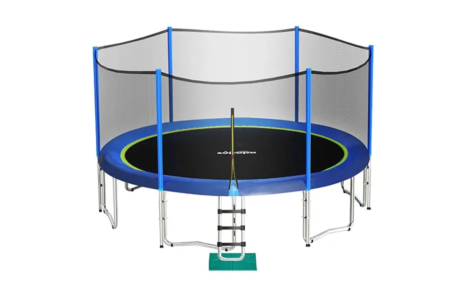 Zupapa 1500lbs Saffun Trampoline With Enclosure Net 15ft - 15ft Blue