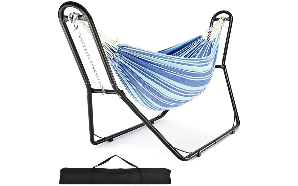 Zupapa 9 Ft Hammock With Stand Hot 2 Person Hammock - Blue Sea Ripples